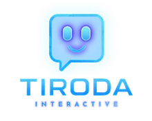 Logo von Tiroda Interactive: eine lächelnde Sprechblase